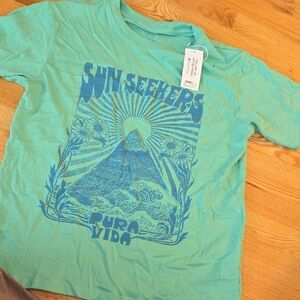 Pura Vida Aqua Oversized Graphic Tee